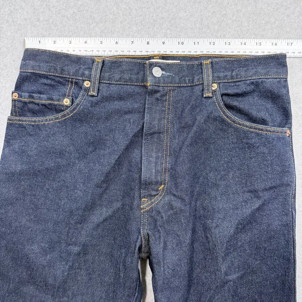 Levi's 517 Men's Boot Cut Jeans Dark Blue W34 L32 100% Cotton - Picture 3 of 15